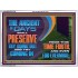 THE ANCIENT OF DAYS SHALL PRESERVE THY GOING OUT AND COMING  Scriptural Wall Art  GWARMOUR10730  "18X12"