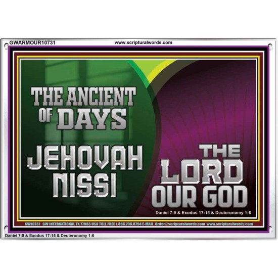 THE ANCIENT OF DAYS JEHOVAHNISSI THE LORD OUR GOD  Scriptural Décor  GWARMOUR10731  