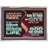 LABOUR NOT FOR THE MEAT WHICH PERISHETH  Bible Verse Acrylic Frame  GWARMOUR10741  "18X12"