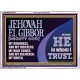 JEHOVAH EL GIBBOR MIGHTY GOD OUR GOODNESS FORTRESS HIGH TOWER DELIVERER AND SHIELD  Encouraging Bible Verse Acrylic Frame  GWARMOUR10751  