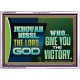 JEHOVAHNISSI THE LORD GOD WHO GIVE YOU THE VICTORY  Bible Verses Wall Art  GWARMOUR10774  