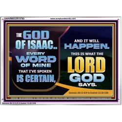 THE WORD OF THE LORD IS CERTAIN AND IT WILL HAPPEN  Modern Christian Wall Décor  GWARMOUR10780  "18X12"