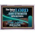 THE VOICE OF THE LORD GIVE STRENGTH UNTO HIS PEOPLE  Contemporary Christian Wall Art Acrylic Frame  GWARMOUR10795  "18X12"