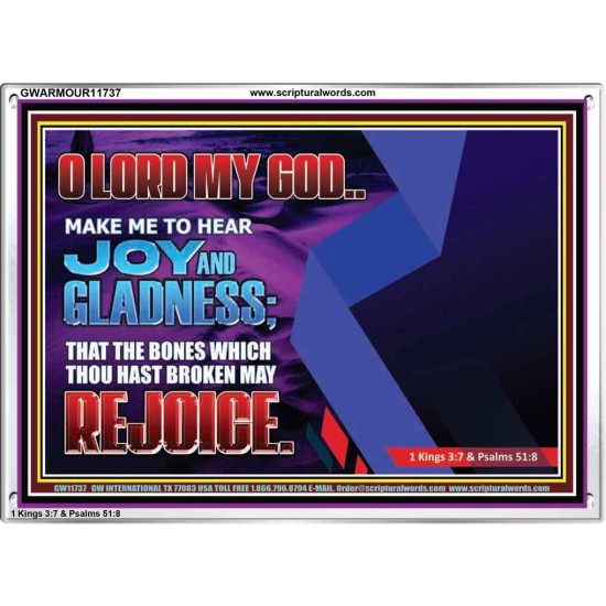 MAKE ME TO HEAR JOY AND GLADNESS  Bible Verse Acrylic Frame  GWARMOUR11737  