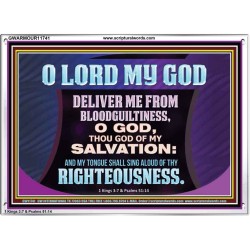 DELIVER ME FROM BLOODGUILTINESS  Religious Wall Art   GWARMOUR11741  "18X12"