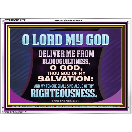 DELIVER ME FROM BLOODGUILTINESS  Religious Wall Art   GWARMOUR11741  