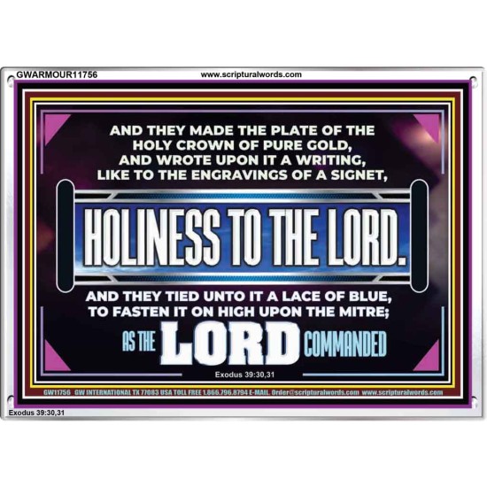 THE HOLY CROWN OF PURE GOLD  Righteous Living Christian Acrylic Frame  GWARMOUR11756  