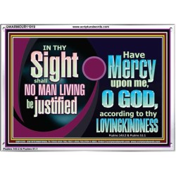 IN THY SIGHT SHALL NO MAN LIVING BE JUSTIFIED  Church Decor Acrylic Frame  GWARMOUR11919  "18X12"