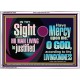 IN THY SIGHT SHALL NO MAN LIVING BE JUSTIFIED  Church Decor Acrylic Frame  GWARMOUR11919  