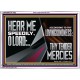 HEAR ME SPEEDILY O LORD ACCORDING TO THY LOVINGKINDNESS  Ultimate Inspirational Wall Art Acrylic Frame  GWARMOUR11922  