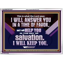 THIS IS WHAT THE LORD SAYS I WILL ANSWER YOU IN A TIME OF FAVOR  Unique Scriptural Picture  GWARMOUR12027  "18X12"