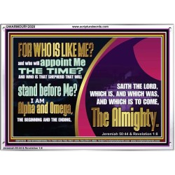 ALPHA AND OMEGA THE BEGINNING AND THE ENDING THE ALMIGHTY  Unique Power Bible Acrylic Frame  GWARMOUR12028  "18X12"
