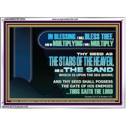 IN BLESSING I WILL BLESS THEE  Sanctuary Wall Acrylic Frame  GWARMOUR12034  "18X12"