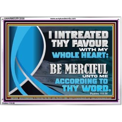 BE MERCIFUL UNTO ME ACCORDING TO THY WORD  Ultimate Power Acrylic Frame  GWARMOUR12038  "18X12"