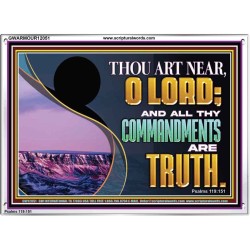 ALL THY COMMANDMENTS ARE TRUTH  Scripture Art Acrylic Frame  GWARMOUR12051  "18X12"