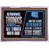 GIVE THANKS ALWAYS FOR ALL THINGS UNTO GOD  Scripture Art Prints Acrylic Frame  GWARMOUR12060  "18X12"