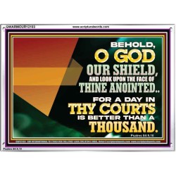 A DAY IN THY COURTS IS BETTER THAN A THOUSAND  Acrylic Frame Sciptural Décor  GWARMOUR12103  
