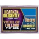 HEARKEN DILIGENTLY UNTO THE VOICE OF THE LORD THY GOD  Custom Wall Scriptural Art  GWARMOUR12126  