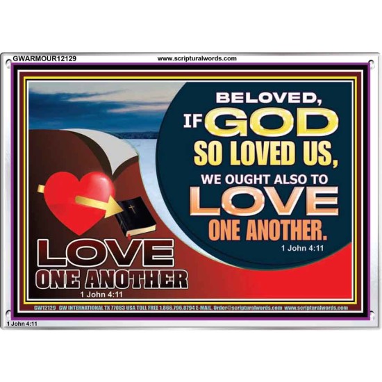 LOVE ONE ANOTHER  Custom Contemporary Christian Wall Art  GWARMOUR12129  