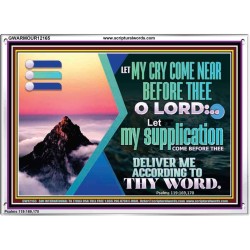 LET MY CRY COME NEAR BEFORE THEE O LORD  Inspirational Bible Verse Acrylic Frame  GWARMOUR12165  "18X12"