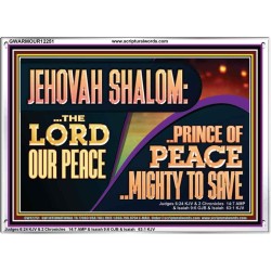 JEHOVAH SHALOM THE LORD OUR PEACE PRINCE OF PEACE  Righteous Living Christian Acrylic Frame  GWARMOUR12251  "18X12"
