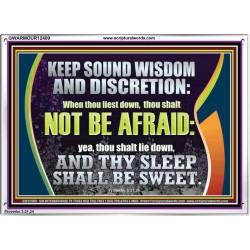 THY SLEEP SHALL BE SWEET  Ultimate Inspirational Wall Art  Acrylic Frame  GWARMOUR12409  "18X12"