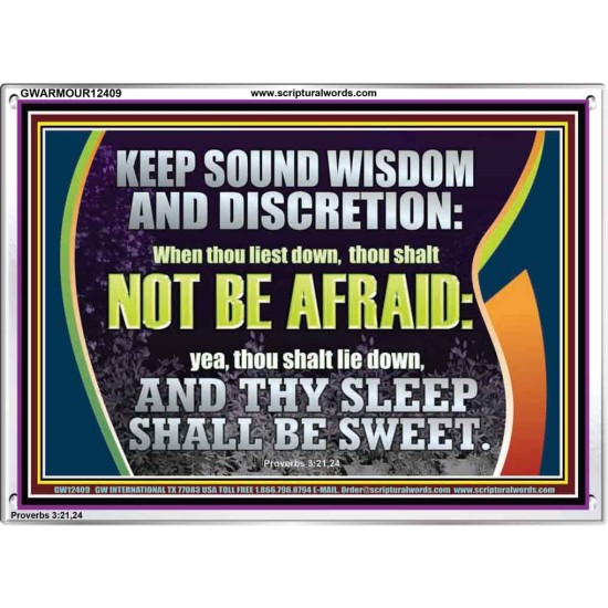 THY SLEEP SHALL BE SWEET  Ultimate Inspirational Wall Art  Acrylic Frame  GWARMOUR12409  