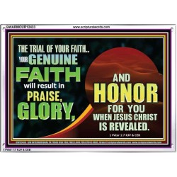 YOUR GENUINE FAITH WILL RESULT IN PRAISE GLORY AND HONOR  Children Room  GWARMOUR12433  