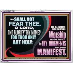 ALL NATIONS SHALL COME AND WORSHIP BEFORE THEE  Christian Acrylic Frame Art  GWARMOUR12701  "18X12"