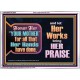 HONOR YOUR MOTHER FOR ALL THAT SHE HAVE DONE FOR YOU  Scriptural Portrait Acrylic Frame  GWARMOUR12834  