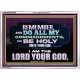 DO ALL MY COMMANDMENTS AND BE HOLY   Bible Verses to Encourage  Acrylic Frame  GWARMOUR12962  