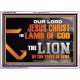 THE LION OF THE TRIBE OF JUDA CHRIST JESUS  Ultimate Inspirational Wall Art Acrylic Frame  GWARMOUR12993  