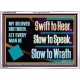 SWIFT TO HEAR SLOW TO SPEAK SLOW TO WRATH  Church Decor Acrylic Frame  GWARMOUR13054  