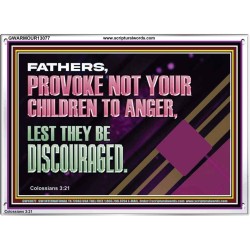 FATHER PROVOKE NOT YOUR CHILDREN TO ANGER  Unique Power Bible Acrylic Frame  GWARMOUR13077  "18X12"