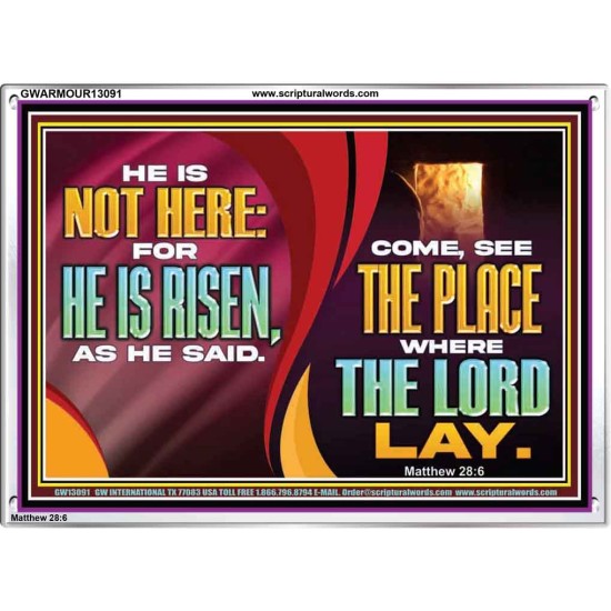 HE IS NOT HERE FOR HE IS RISEN  Children Room Wall Acrylic Frame  GWARMOUR13091  