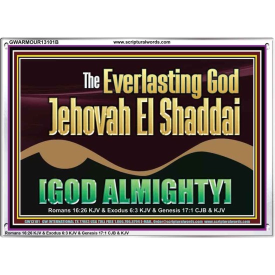EVERLASTING GOD JEHOVAH EL SHADDAI GOD ALMIGHTY   Scripture Art Portrait  GWARMOUR13101B  