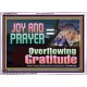 JOY AND PRAYER BRINGS OVERFLOWING GRATITUDE  Bible Verse Wall Art  GWARMOUR13117  