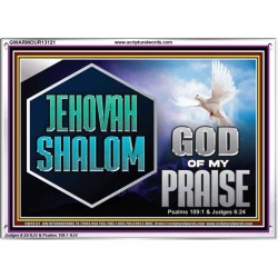 JEHOVAH SHALOM GOD OF MY PRAISE  Christian Wall Art  GWARMOUR13121  "18X12"