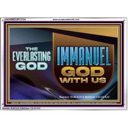 THE EVERLASTING GOD IMMANUEL..GOD WITH US  Contemporary Christian Wall Art Acrylic Frame  GWARMOUR13134  "18X12"