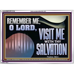 VISIT ME O LORD WITH THY SALVATION  Glass Acrylic Frame Scripture Art  GWARMOUR13136  "18X12"