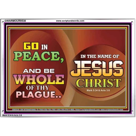BE MADE WHOLE OF YOUR PLAGUE  Sanctuary Wall Acrylic Frame  GWARMOUR9538  