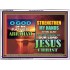 STRENGTHEN MY HANDS THIS DAY O GOD  Ultimate Inspirational Wall Art Acrylic Frame  GWARMOUR9548  "18X12"