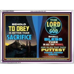 GOD SHALL BLESS THEE IN ALL THY WORKS  Ultimate Power Acrylic Frame  GWARMOUR9551  "18X12"