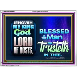 THE MAN THAT TRUSTETH IN THE LORD  Unique Power Bible Picture  GWARMOUR9557  "18X12"