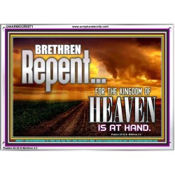 THE KINGDOM OF HEAVEN IS AT HAND  Children Room Acrylic Frame  GWARMOUR9571  "18X12"
