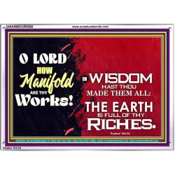 MANY ARE THY WONDERFUL WORKS O LORD  Children Room Acrylic Frame  GWARMOUR9580  "18X12"