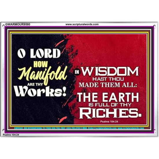 MANY ARE THY WONDERFUL WORKS O LORD  Children Room Acrylic Frame  GWARMOUR9580  