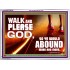 WALK AND PLEASE GOD  Scripture Art Acrylic Frame  GWARMOUR9594  "18X12"