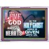 LED THE LOVE OF GOD SHED ABROAD IN OUR HEARTS  Large Acrylic Frame  GWARMOUR9597  "18X12"