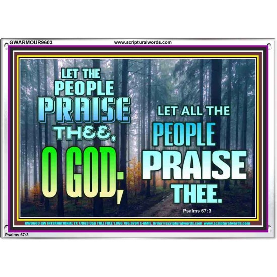LET THE PEOPLE PRAISE THEE O GOD  Kitchen Wall Décor  GWARMOUR9603  